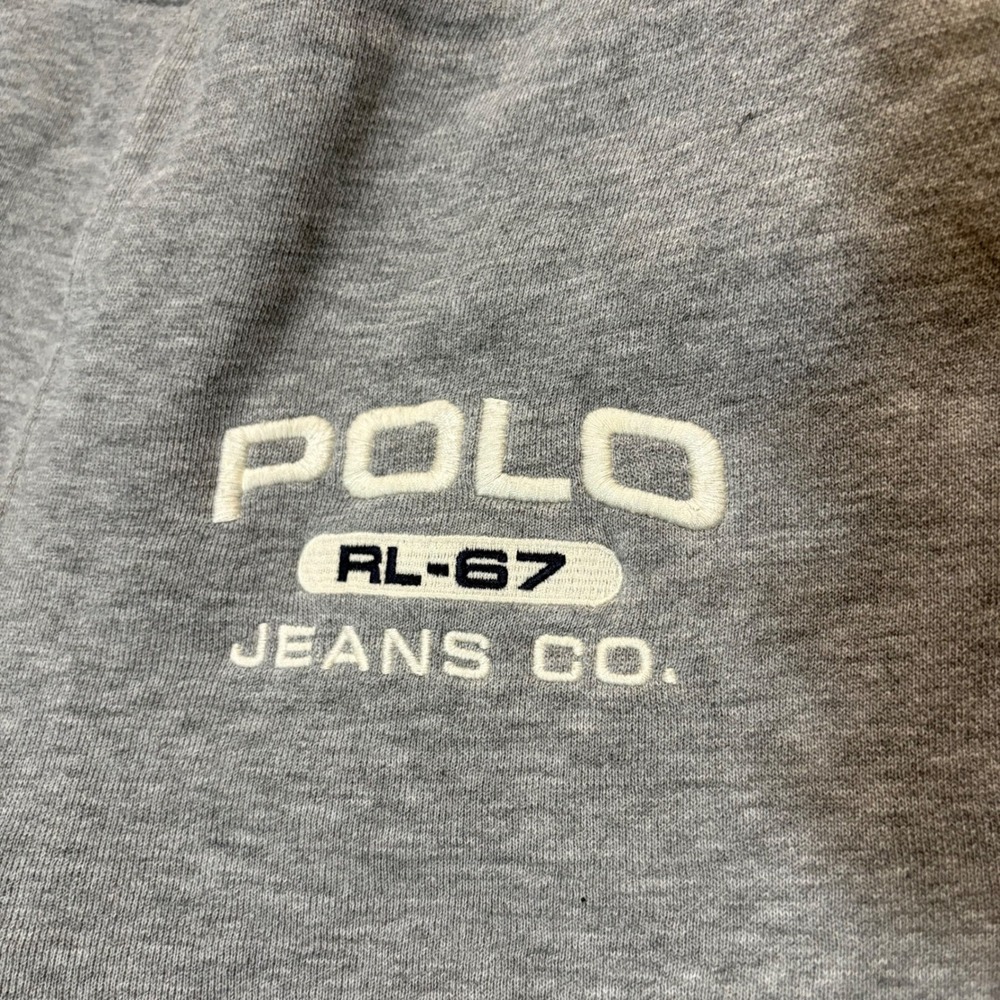 Vintage Polo Jeans Co Ralph Lauren Gray Sweatpants Joggers RL-67 Logo Mens Large - Picture 2 of 8